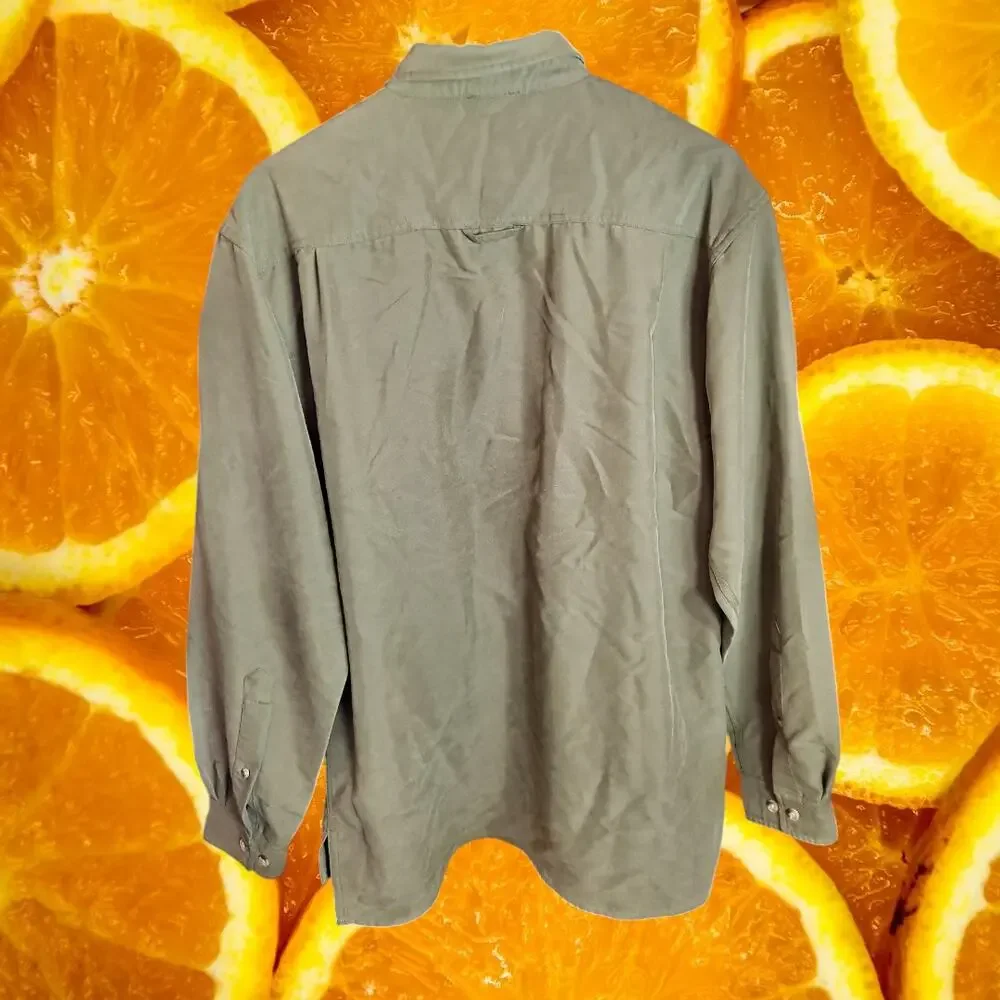 The North Face Men's Khaki Syncline Roll Up Long Sleeve‎ Button Up Shirts Size M